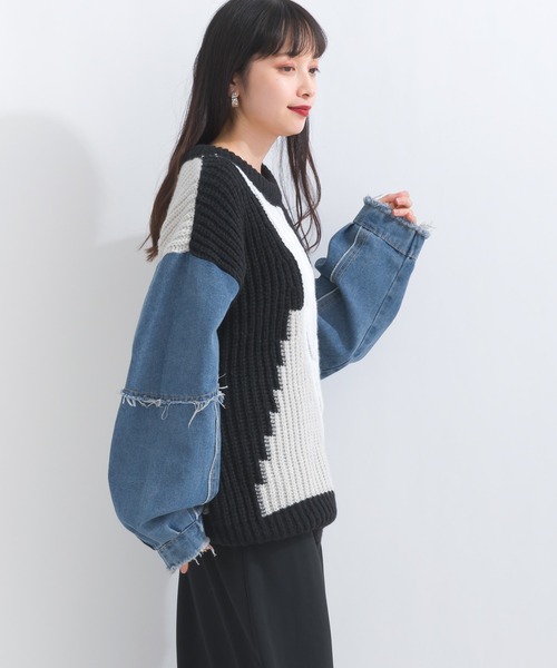 バリアスパターンニットプルオーバー（ニット/セーター）｜terrace（テラス）