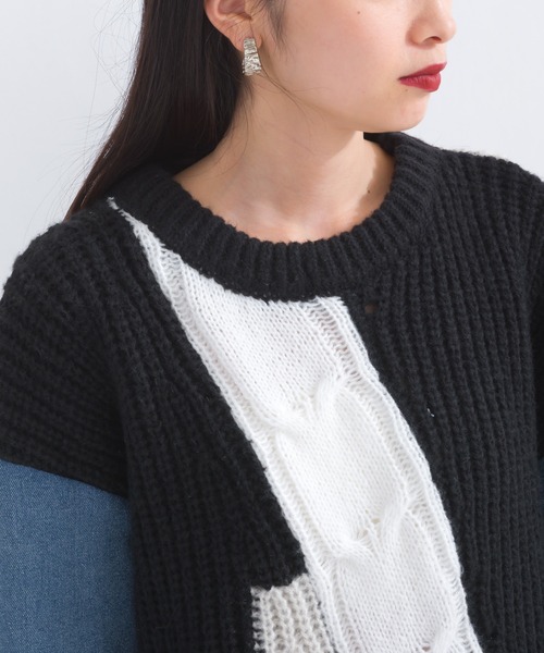 バリアスパターンニットプルオーバー（ニット/セーター）｜terrace（テラス）