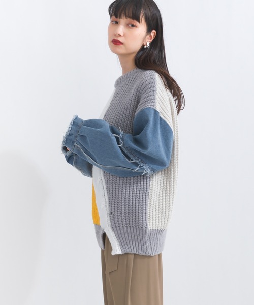 バリアスパターンニットプルオーバー（ニット/セーター）｜terrace（テラス）