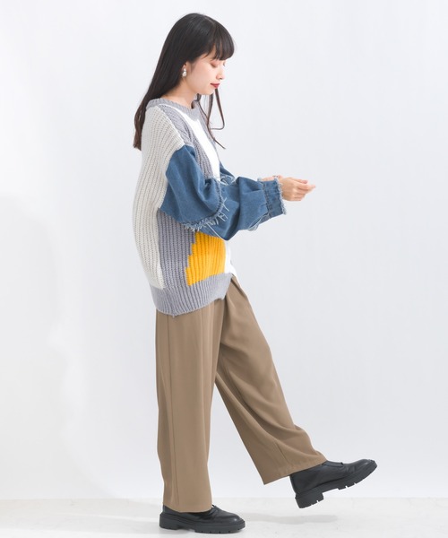 バリアスパターンニットプルオーバー（ニット/セーター）｜terrace（テラス）