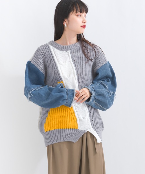 バリアスパターンニットプルオーバー（ニット/セーター）｜terrace（テラス）