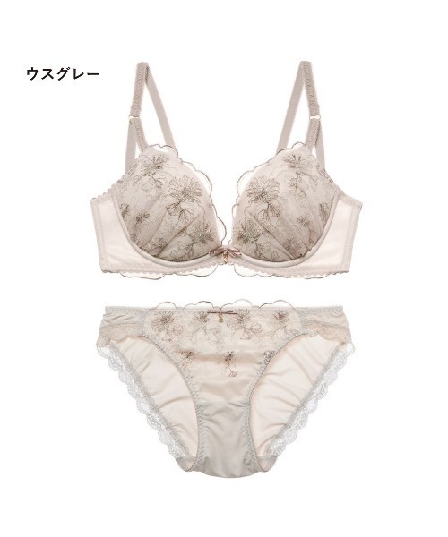 tutuanna（チュチュアンナ）の「[運命のブラ]ふっくらバストメイクブラ＆ショーツセットエスティヴォントミューズ（ブラ&ショーツ・レディース・ライトグレー/グリーン系その他3/ダークブルー/ピンク/ローズ/ブラック/オフホワイト/ラベンダー/ブラウン系その他・E65/D80/A70/A65/E80/E75/E70/D75/D70/D65/C80/C75/C70/C65/B75/B70/B65/A75）」の18枚目の写真