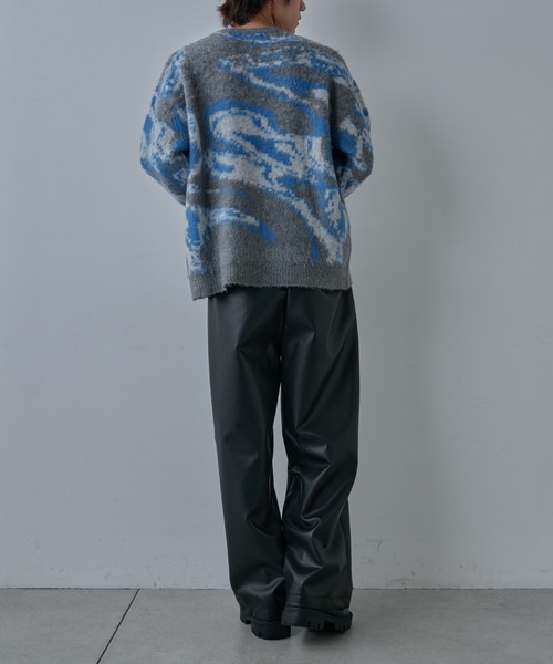 COLONY 2139（コロニートゥーワンスリーナイン）の「アートパターンシャギーニットクルー（ニット/セーター・メンズ・グレー/ブラック/ネイビー・LARGE/MEDIUM）」の12枚目の写真