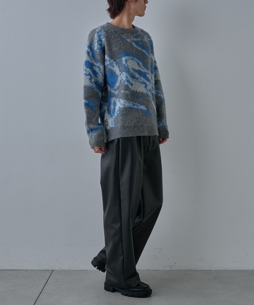 COLONY 2139（コロニートゥーワンスリーナイン）の「アートパターンシャギーニットクルー（ニット/セーター・メンズ・グレー/ブラック/ネイビー・LARGE/MEDIUM）」の13枚目の写真