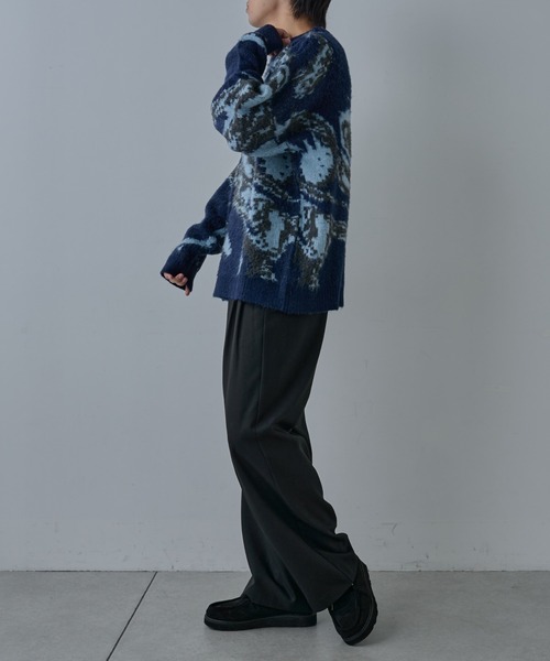 COLONY 2139（コロニートゥーワンスリーナイン）の「アートパターンシャギーニットクルー（ニット/セーター・メンズ・グレー/ブラック/ネイビー・LARGE/MEDIUM）」の15枚目の写真