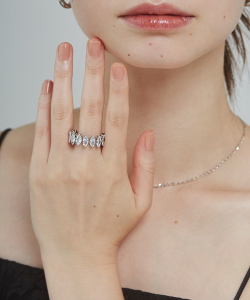 ciite' surgical stainless(シーテサージカルステンレス)の「【 金属アレルギー対応 】 ジルコニアデザインリング サージカルステンレス(リング・レディース・シルバー/ゴールド・13号)」の9枚目の写真