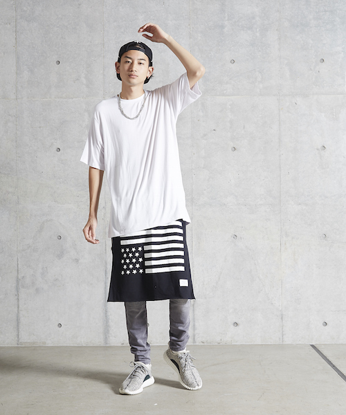 MYE-DO'(マイ・ドゥ)の「CS バンダナスカート "STARS AND STRIPES"(スカート・メンズ・ブラック/ホワイト・FREE)」の14枚目の写真