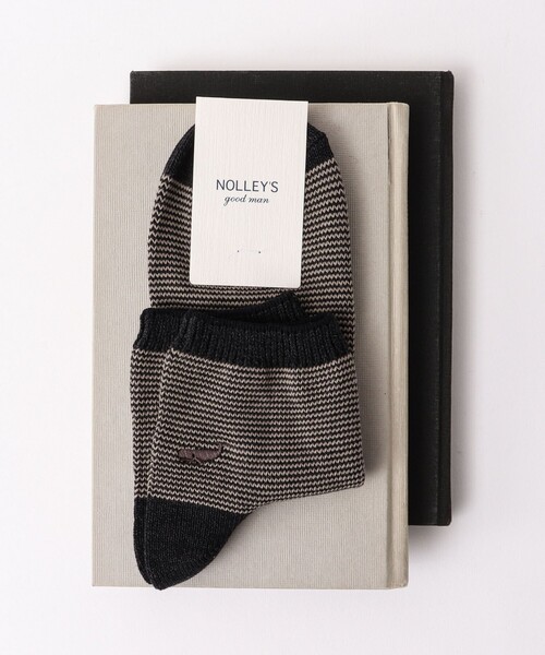 NOLLEY’S（ノーリーズ）の「クジラクォーターソックス（ソックス/靴下・メンズ・ネイビー/ホワイト系その他/オフホワイト/ブラック系その他・FREE）」の3枚目の写真