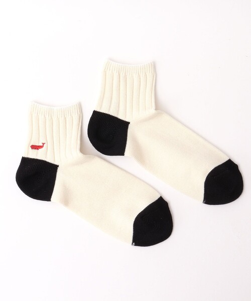 NOLLEY’S（ノーリーズ）の「クジラクォーターソックス（ソックス/靴下・メンズ・ネイビー/ホワイト系その他/オフホワイト/ブラック系その他・FREE）」の8枚目の写真