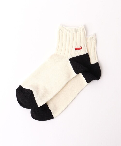 NOLLEY’S（ノーリーズ）の「クジラクォーターソックス（ソックス/靴下・メンズ・ネイビー/ホワイト系その他/オフホワイト/ブラック系その他・FREE）」の9枚目の写真