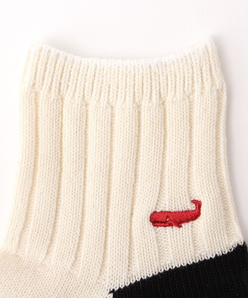 NOLLEY’S（ノーリーズ）の「クジラクォーターソックス（ソックス/靴下・メンズ・ネイビー/ホワイト系その他/オフホワイト/ブラック系その他・FREE）」の10枚目の写真