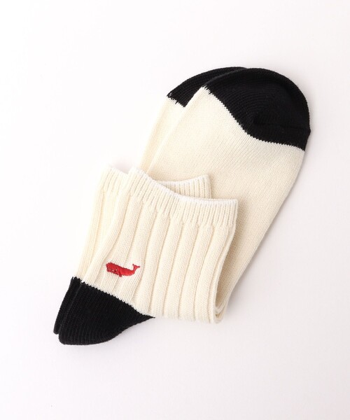 NOLLEY’S（ノーリーズ）の「クジラクォーターソックス（ソックス/靴下・メンズ・ネイビー/ホワイト系その他/オフホワイト/ブラック系その他・FREE）」の12枚目の写真