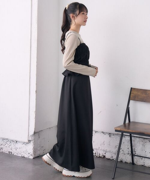 RETRO GIRL（レトロガール）の「2wayキャミOP（ワンピース・レディース・ブラウン系その他2/ライトグレー/ブラック・FREE）」の7枚目の写真