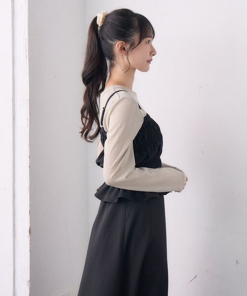 RETRO GIRL（レトロガール）の「2wayキャミOP（ワンピース・レディース・ブラウン系その他2/ライトグレー/ブラック・FREE）」の11枚目の写真