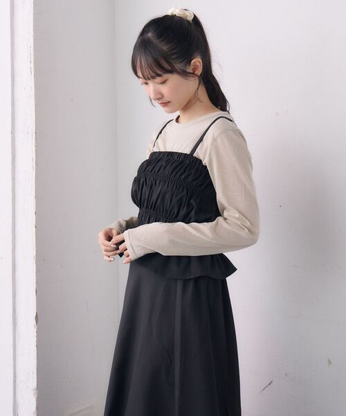 RETRO GIRL（レトロガール）の「2wayキャミOP（ワンピース・レディース・ブラウン系その他2/ライトグレー/ブラック・FREE）」の12枚目の写真