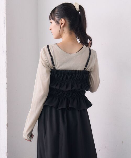 RETRO GIRL（レトロガール）の「2wayキャミOP（ワンピース・レディース・ブラウン系その他2/ライトグレー/ブラック・FREE）」の13枚目の写真