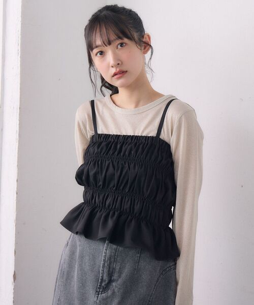 RETRO GIRL（レトロガール）の「2wayキャミOP（ワンピース・レディース・ブラウン系その他2/ライトグレー/ブラック・FREE）」の17枚目の写真