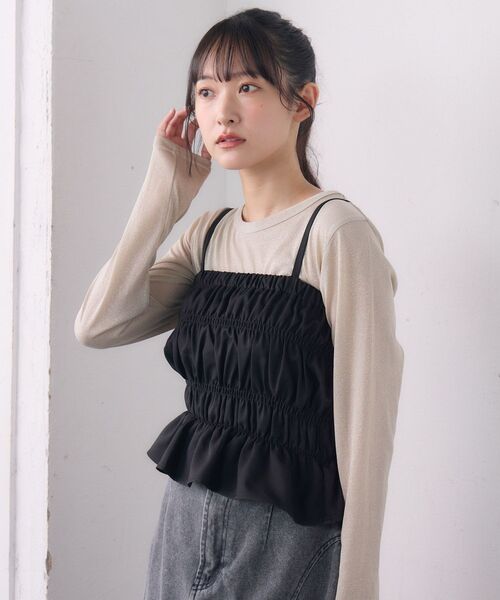 RETRO GIRL（レトロガール）の「2wayキャミOP（ワンピース・レディース・ブラウン系その他2/ライトグレー/ブラック・FREE）」の18枚目の写真