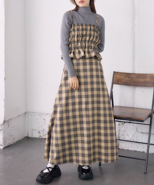 RETRO GIRL（レトロガール）の「2wayキャミOP（ワンピース・レディース・ブラウン系その他2/ライトグレー/ブラック・FREE）」の3枚目の写真