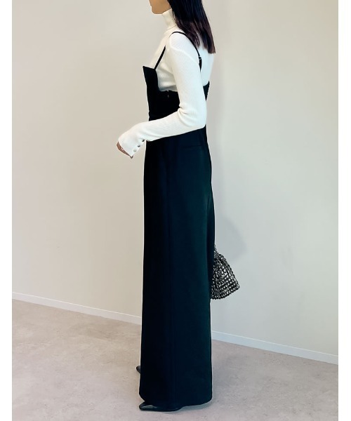 [低身長/高身長サイズ有]微起毛ツイルカッティングデザインオールインワン（つなぎ/オールインワン）｜Re:EDIT（リエディ）