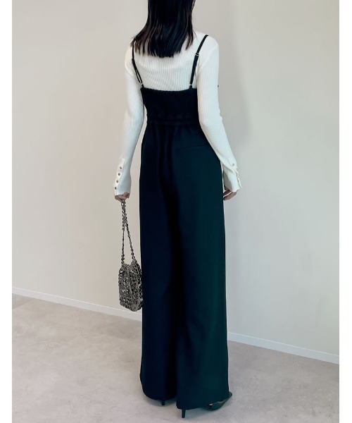 [低身長/高身長サイズ有]微起毛ツイルカッティングデザインオールインワン（つなぎ/オールインワン）｜Re:EDIT（リエディ）