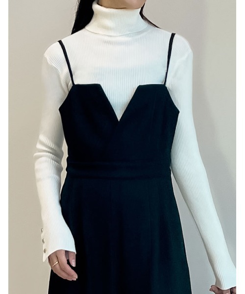 [低身長/高身長サイズ有]微起毛ツイルカッティングデザインオールインワン（つなぎ/オールインワン）｜Re:EDIT（リエディ）