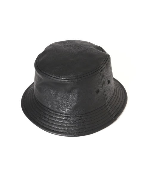 AVIREX(アヴィレックス)の「SYNTHETIC LEATHER BUCKET HAT / 合成皮革 バケットハット / AVIREX / アヴィレックス(ハット・メンズ・ブラウン/ブラック・F)」の3枚目の写真