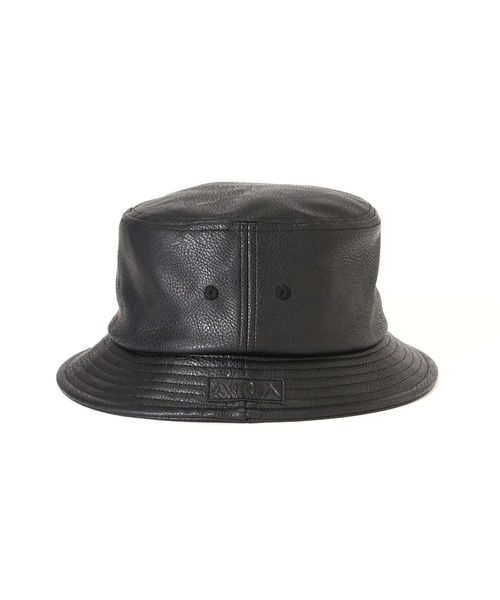 AVIREX(アヴィレックス)の「SYNTHETIC LEATHER BUCKET HAT / 合成皮革 バケットハット / AVIREX / アヴィレックス(ハット・メンズ・ブラウン/ブラック・F)」の4枚目の写真