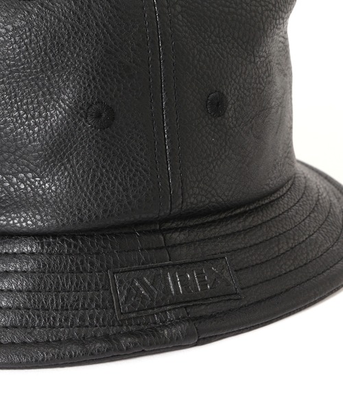 AVIREX(アヴィレックス)の「SYNTHETIC LEATHER BUCKET HAT / 合成皮革 バケットハット / AVIREX / アヴィレックス(ハット・メンズ・ブラウン/ブラック・F)」の7枚目の写真
