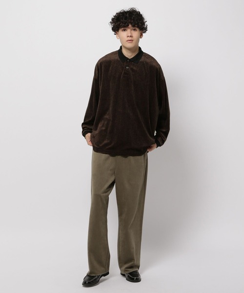 niko and...(ニコアンド)の「プリントベロアポロシャツ(ポロシャツ・メンズ・グレー/ブラウン・LARGE/MEDIUM)」の17枚目の写真