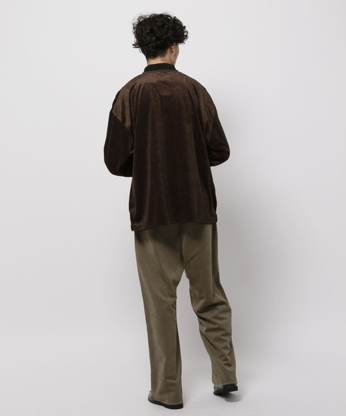 niko and...(ニコアンド)の「プリントベロアポロシャツ(ポロシャツ・メンズ・グレー/ブラウン・LARGE/MEDIUM)」の18枚目の写真