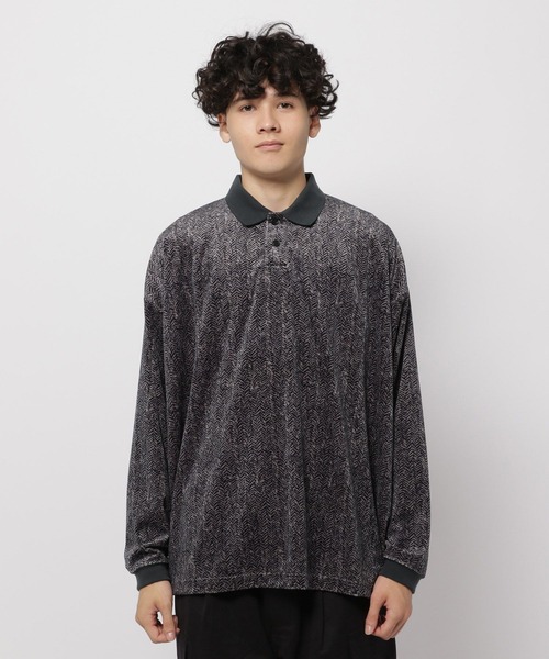 niko and...(ニコアンド)の「プリントベロアポロシャツ(ポロシャツ・メンズ・グレー/ブラウン・LARGE/MEDIUM)」の22枚目の写真