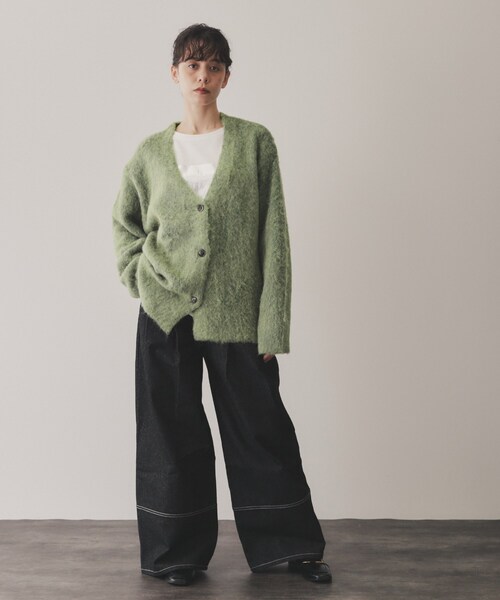 VIRAL.（バイラル）の「【VIRAL．】モヘヤタッチカーディガン（カーディガン/ボレロ・レディース・ブルー/ピンク系/グリーン/イエロー・00）」の8枚目の写真