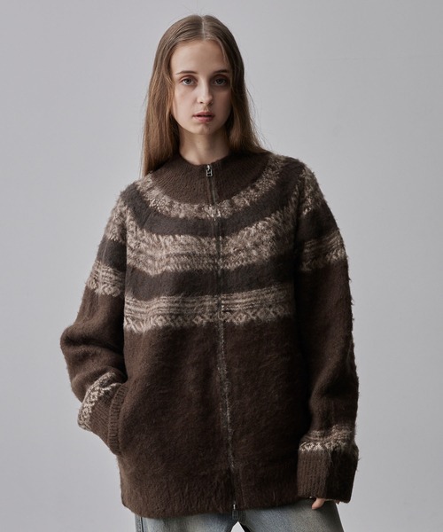 CLEL(クレイル)の「【CLEL】Nordic Design Jacquard Drivers Knit / ノルディックデザイン ジャガードドライバーズニット(ニット/セーター・メンズ・ブラウン系/ブラック系/モカ・XS/S/M/L)」の21枚目の写真