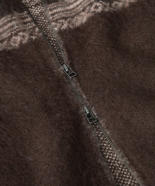 CLEL(クレイル)の「【CLEL】Nordic Design Jacquard Drivers Knit / ノルディックデザイン ジャガードドライバーズニット(ニット/セーター・メンズ・ブラウン系/ブラック系/モカ・XS/S/M/L)」の7枚目の写真