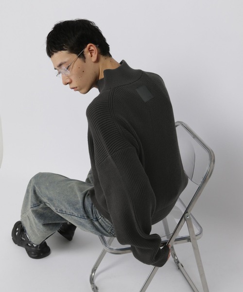 ALAND(エーランド)の「【UNISEX】ALAND/ZIPニットブルゾン(ブルゾン・レディース・ブラック/カーキ・SMALL/LARGE)」の13枚目の写真