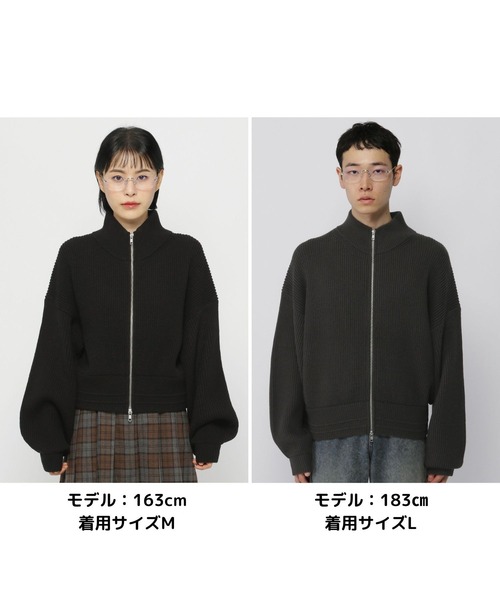 セール】【UNISEX】ALAND／ZIPニットブルゾン（ブルゾン）｜ALAND