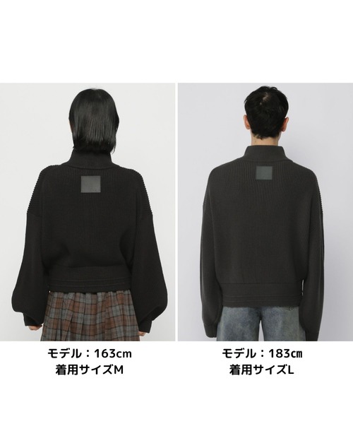 ALAND(エーランド)の「【UNISEX】ALAND/ZIPニットブルゾン(ブルゾン・レディース・ブラック/カーキ・SMALL/LARGE)」の17枚目の写真