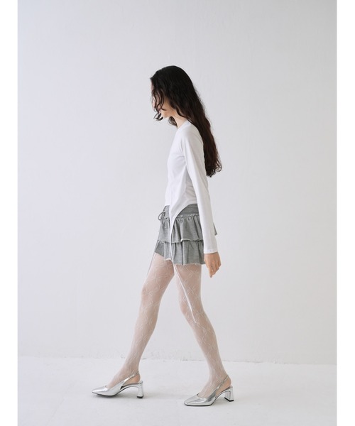 Uenui(ウニュイ)の「レイヤード ストリングデザイン トップス カットソー(その他トップス・レディース・ブラック/ホワイト/グレー・FREE)」の8枚目の写真