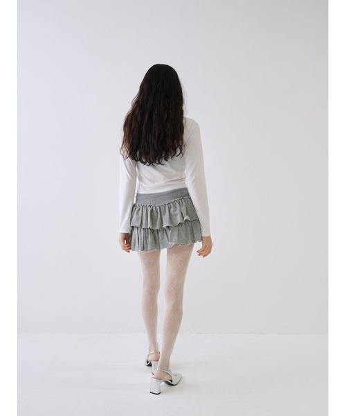 Uenui(ウニュイ)の「レイヤード ストリングデザイン トップス カットソー(その他トップス・レディース・ブラック/ホワイト/グレー・FREE)」の9枚目の写真