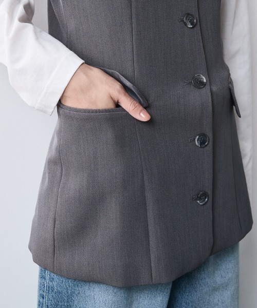 CHIC STYLE(シックスタイル)の「キャミソールビスチェ <大きいサイズ有>シックスタイル(キャミソール・レディース・ブラック/グレー・M/L/LL/3L/4L/5L)」の15枚目の写真