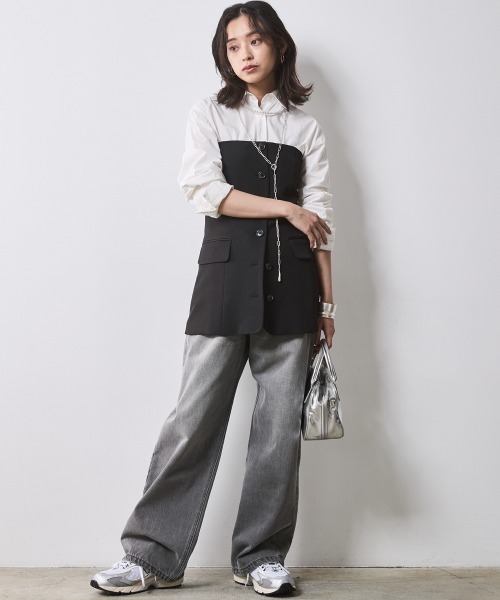 CHIC STYLE(シックスタイル)の「キャミソールビスチェ <大きいサイズ有>シックスタイル(キャミソール・レディース・ブラック/グレー・M/L/LL/3L/4L/5L)」の10枚目の写真