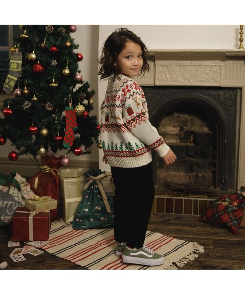 BREEZE（ブリーズ）の「クリスマスソックス（ソックス/靴下・キッズ・グレー/キナリ/レッド・15 /18/21/24）」の7枚目の写真