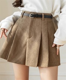 ウエストタック コーデュロイショートパンツ