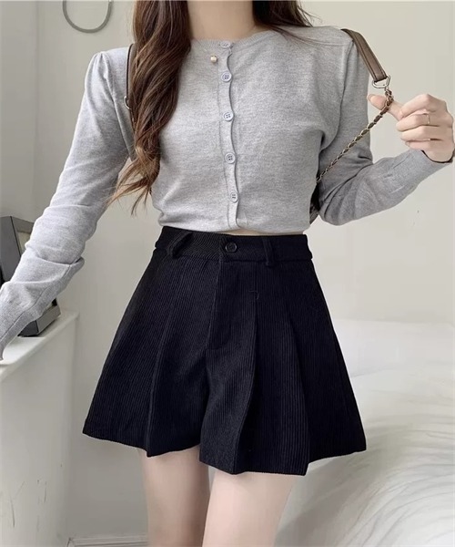 FREE STYLISTS（フリー スタイリスト）の「ウエストタック　コーデュロイショートパンツ（その他パンツ・レディース・ブラウン/ブラック/カーキ・S/M/L/2XL/4XL/XL/3XL）」の7枚目の写真