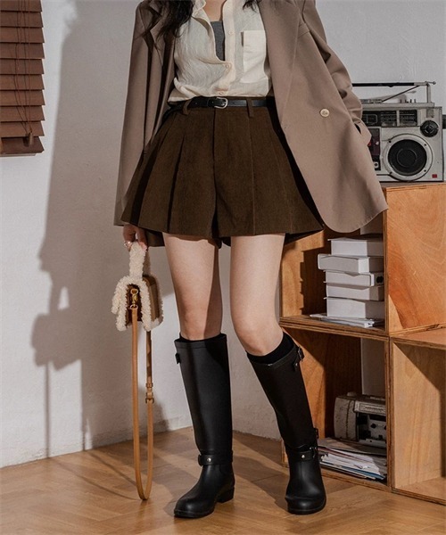 FREE STYLISTS（フリー スタイリスト）の「ウエストタック　コーデュロイショートパンツ（その他パンツ・レディース・ブラウン/ブラック/カーキ・S/M/L/2XL/4XL/XL/3XL）」の18枚目の写真