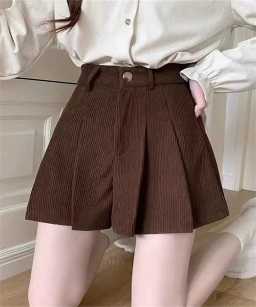 FREE STYLISTS（フリー スタイリスト）の「ウエストタック　コーデュロイショートパンツ（その他パンツ・レディース・ブラウン/ブラック/カーキ・S/M/L/2XL/4XL/XL/3XL）」の22枚目の写真