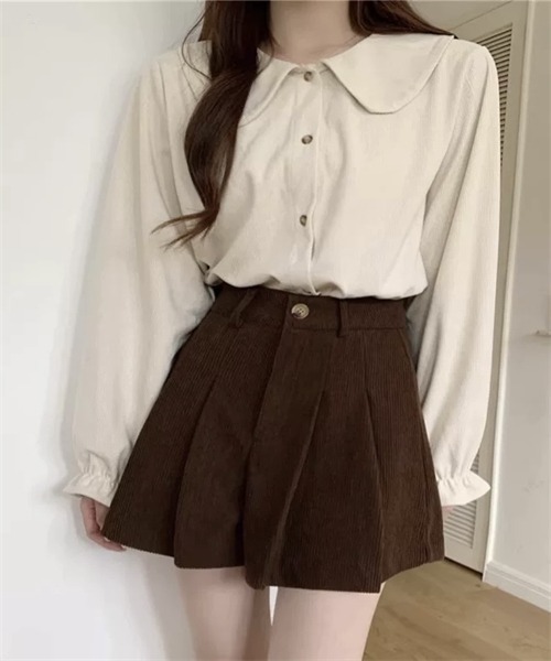 FREE STYLISTS（フリー スタイリスト）の「ウエストタック　コーデュロイショートパンツ（その他パンツ・レディース・ブラウン/ブラック/カーキ・S/M/L/2XL/4XL/XL/3XL）」の20枚目の写真