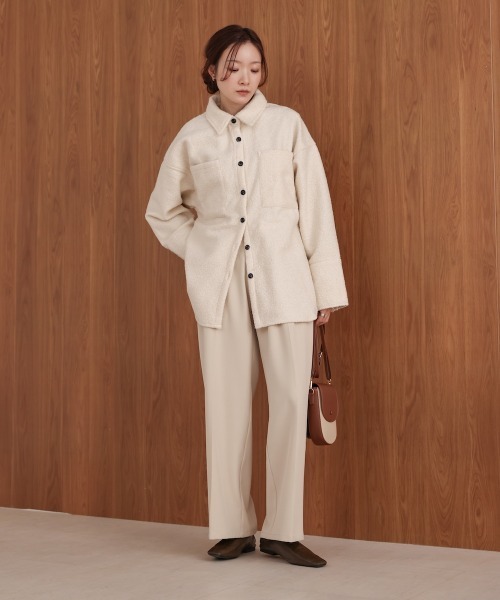 Bab（バブ）の「ループツイードシャツジャケット（その他アウター・レディース・アイボリー/ブラウン・FREE）」の18枚目の写真