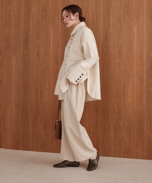 Bab（バブ）の「ループツイードシャツジャケット（その他アウター・レディース・アイボリー/ブラウン・FREE）」の21枚目の写真